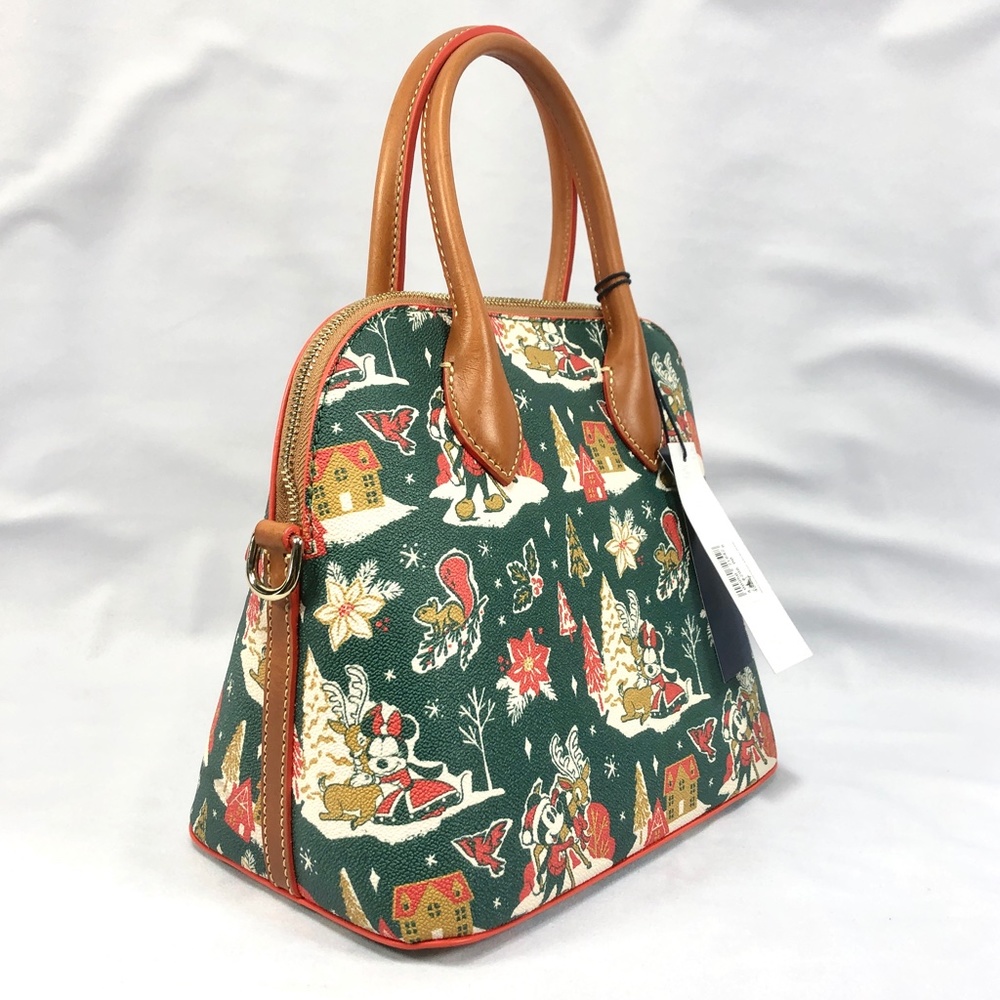 2022 Disney Dooney & Bourke Mickey & Minnie Christmas Holiday Satchel Bag B NEW - Picture 4 of 6